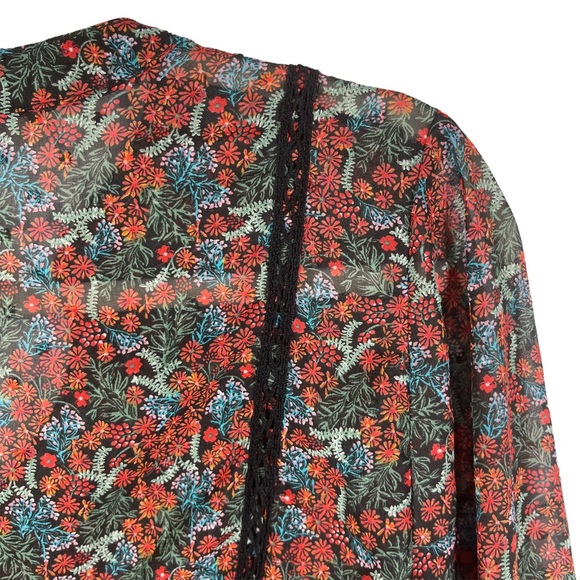 Matilda Jane Flowy Peasant Coral Blouse Tunic size Large - Picture 9 of 9